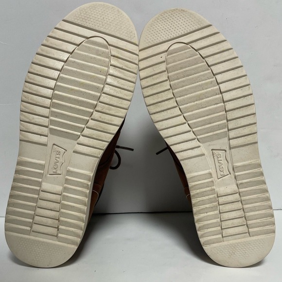 Levi's Dean Waxed Brown Leather High-Top Boots Boys 7 - Picture 10 of 10